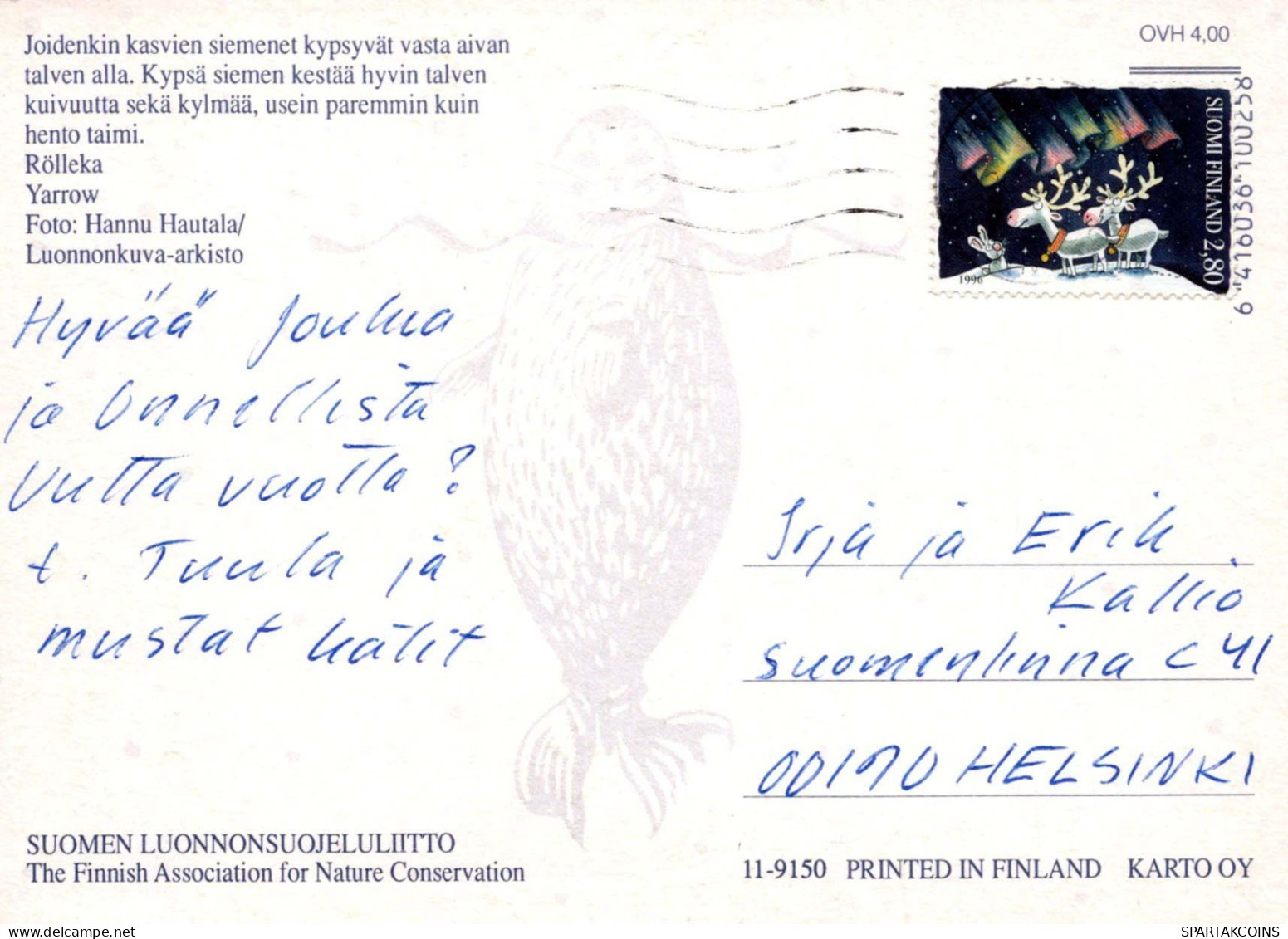 FLORES Vintage Tarjeta Postal CPSM #PAS450.A - Fiori