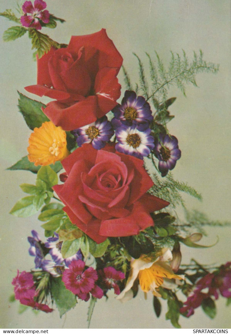 FLOWERS Vintage Ansichtskarte Postkarte CPSM #PAS118.A - Fiori