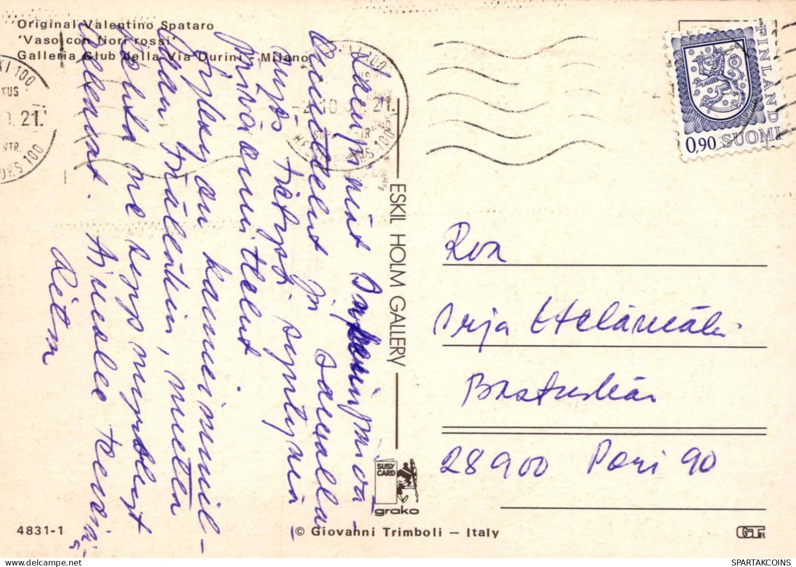 FLORES Vintage Tarjeta Postal CPSM #PAR229.A - Fiori