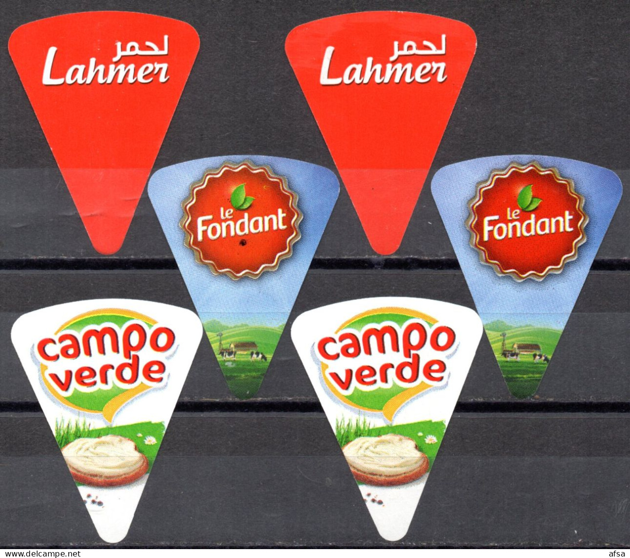 NEW-6 Tunisian Cheese Labels  // 6 étiquettes De Fromage De Tunisie - Kaas