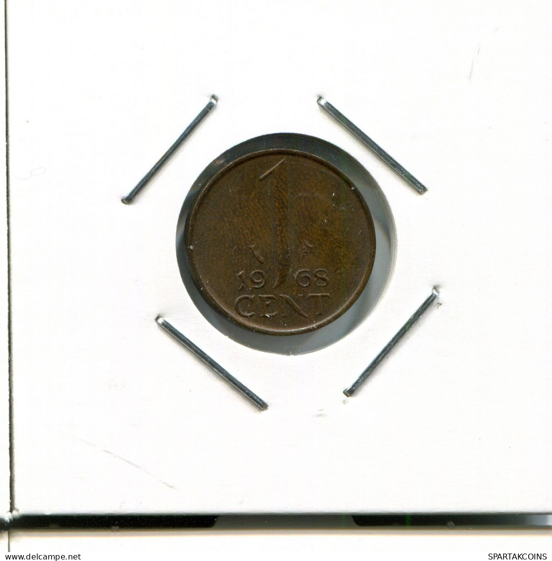 1 CENT 1968 NETHERLANDS Coin #AR536.U.A - 1948-1980 : Juliana