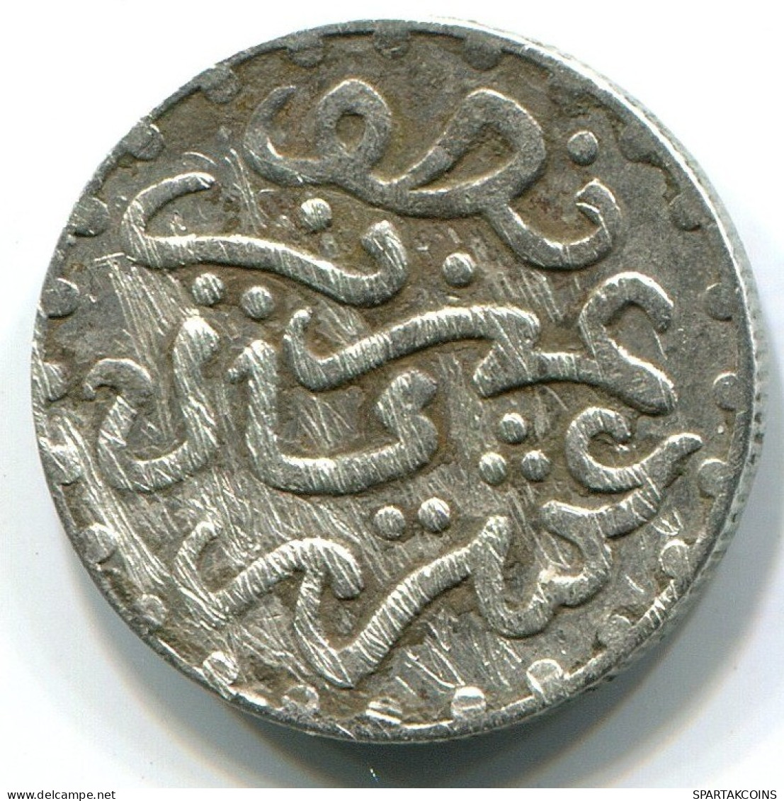 1/2 DIRHAM (1/20 RIAL) 1902 MOROCCO Abd Al-Aziz Paris Coin #W10471.18.U.A - Marocco