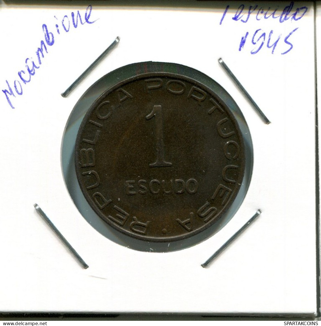 1 ESCUDO 1945 PORTUGAL Münze #AN691.D.A - Portugal