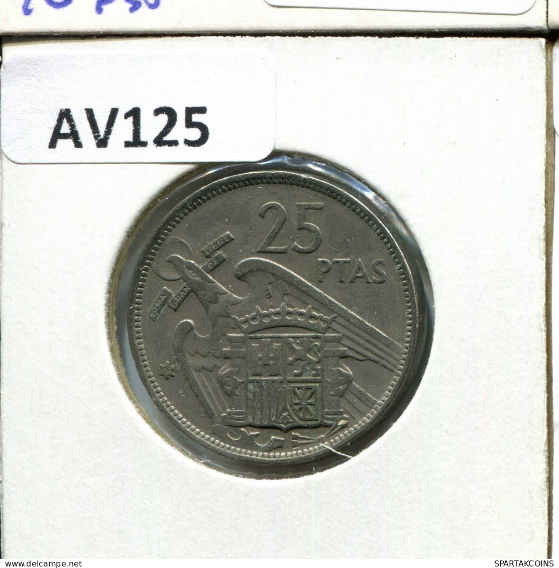25 PESETAS 1957 SPAIN Coin #AV125.U.A - 25 Pesetas