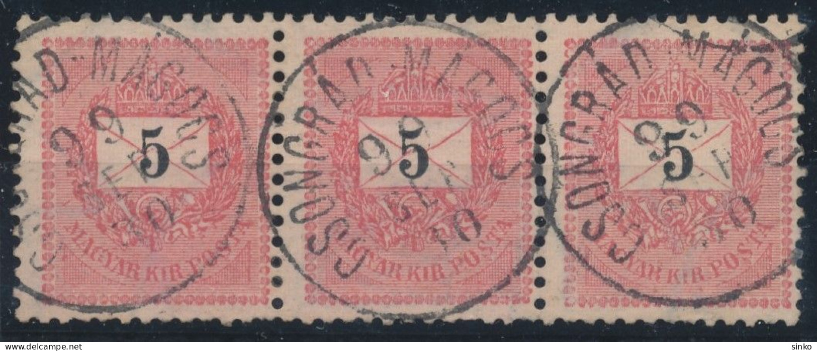 1898. Black Number Krajcar 5kr Stamps, CSONGRAD-MAGOCS - ...-1867 Voorfilatelie