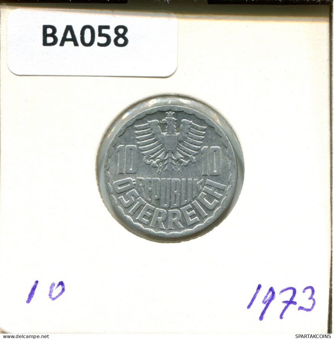 10 GROSCHEN 1973 ÖSTERREICH AUSTRIA Münze #BA058.D.A - Oostenrijk