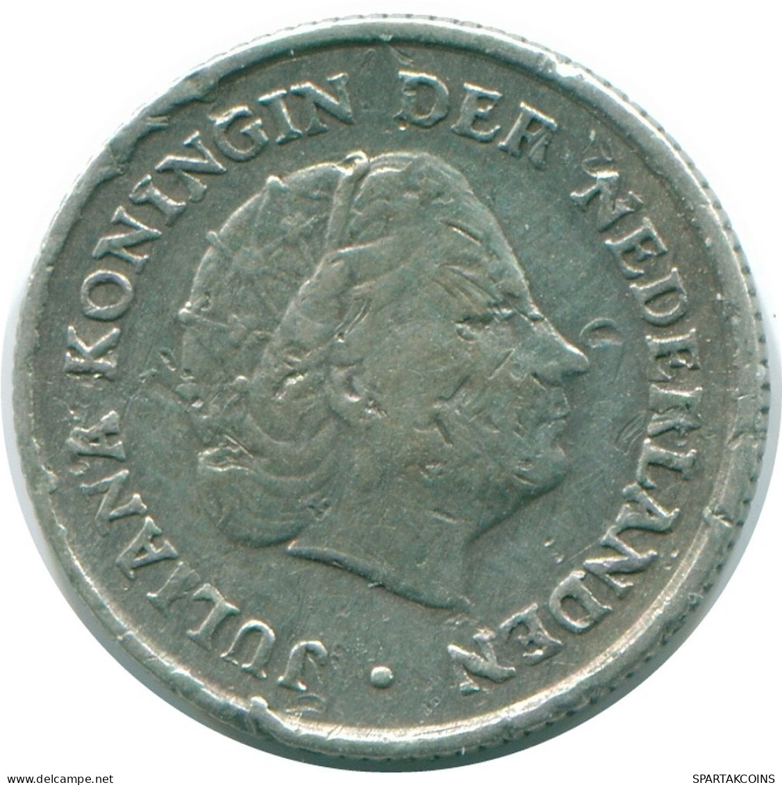 1/10 GULDEN 1963 ANTILLAS NEERLANDESAS PLATA Colonial Moneda #NL12534.3.E.A - Antilles Néerlandaises