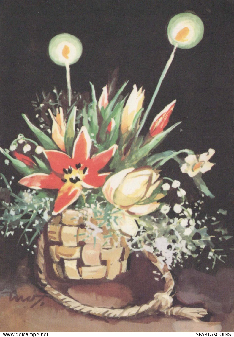 FLOWERS Vintage Postcard CPSM #PBZ279.A - Flowers