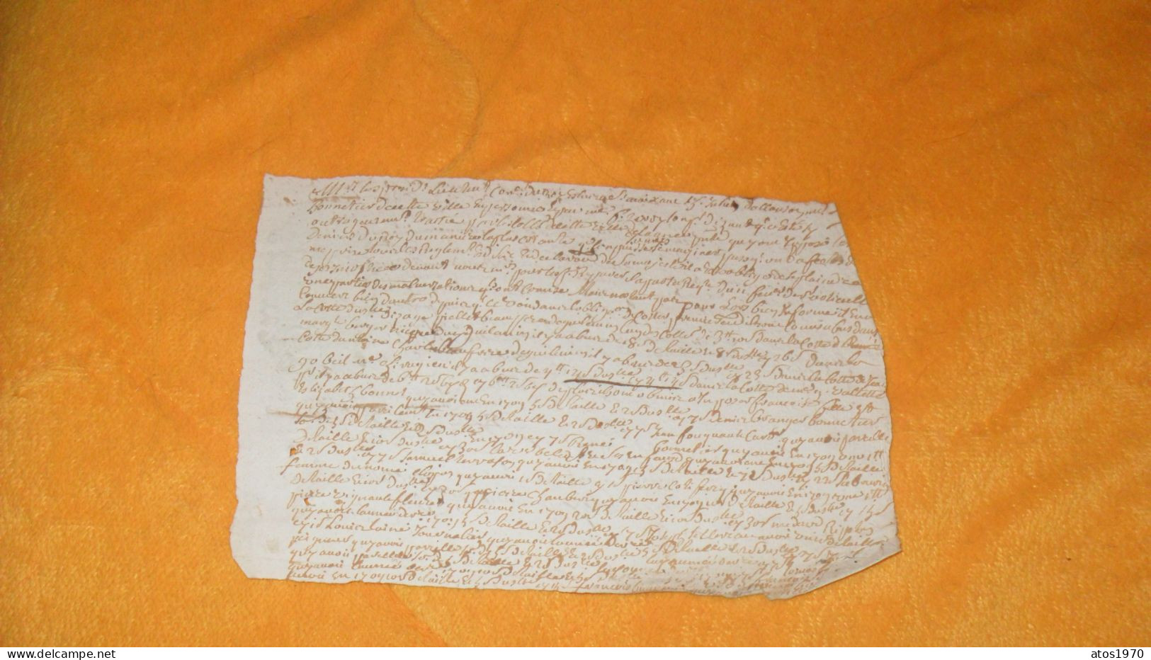 PETIT MANUSCRIT ANCIEN DATE ?../  A ETUDIER CACHET GENERALITE DE POITIERS HUIT DEN. - Manuscripts