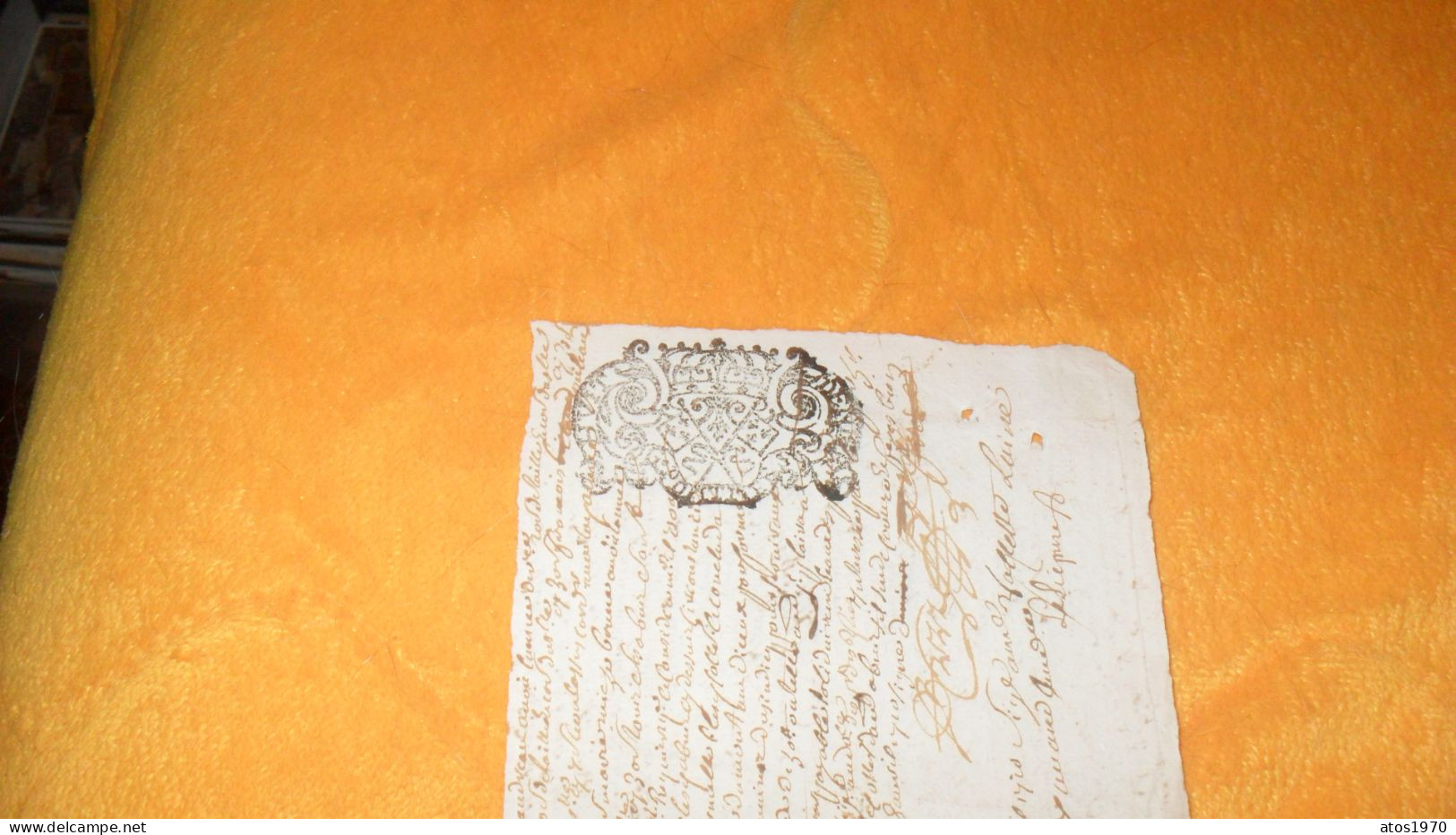 PETIT MANUSCRIT ANCIEN DATE ?../  A ETUDIER CACHET GENERALITE DE POITIERS HUIT DEN. - Manuscripts