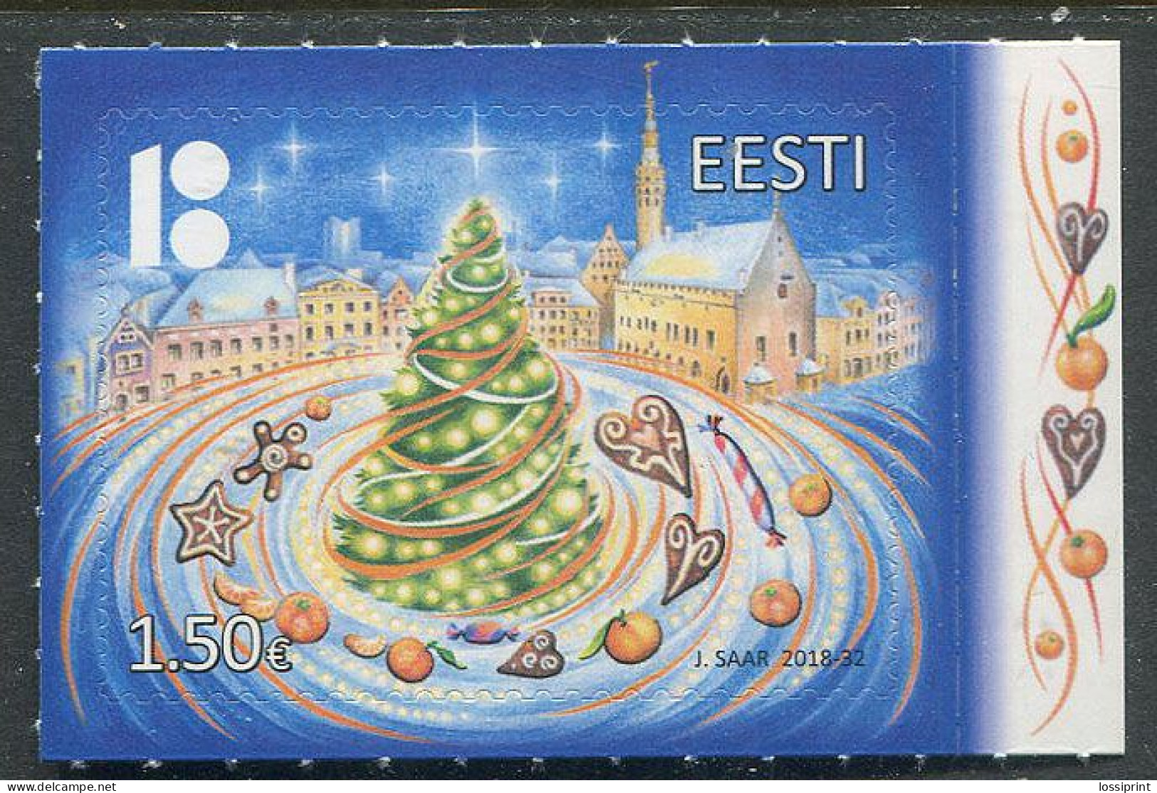 Estonia:Unused Stamp Christmas 2018, MNH - Estonia