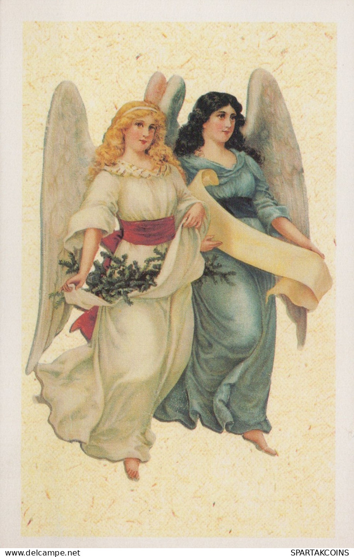 ANGELO Buon Anno Natale Vintage Cartolina CPSMPF #PAG730.A - Anges