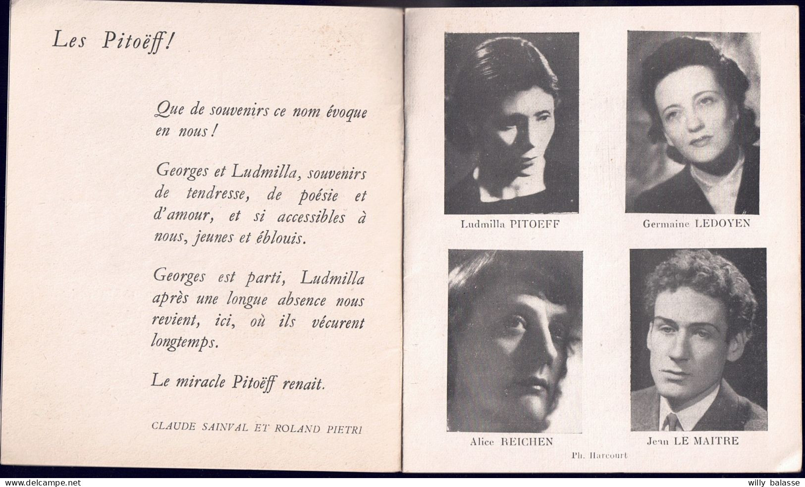 +++ Livret - Programme - Comédie Des Champs Elysées - 1947 - Spectacle - Théâtre - Publicité Bière Du Mesnil  // - Programmes