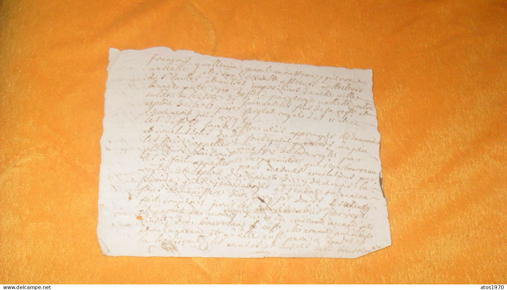 PETIT MANUSCRIT ANCIEN DATE ?../  A ETUDIER CACHET GENERALITE DE POITIERS HUIT DEN. - Manuscritos