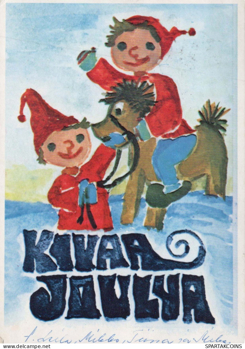 SANTA CLAUS Happy New Year Christmas GNOME Vintage Postcard CPSM #PAY159.A - Santa Claus