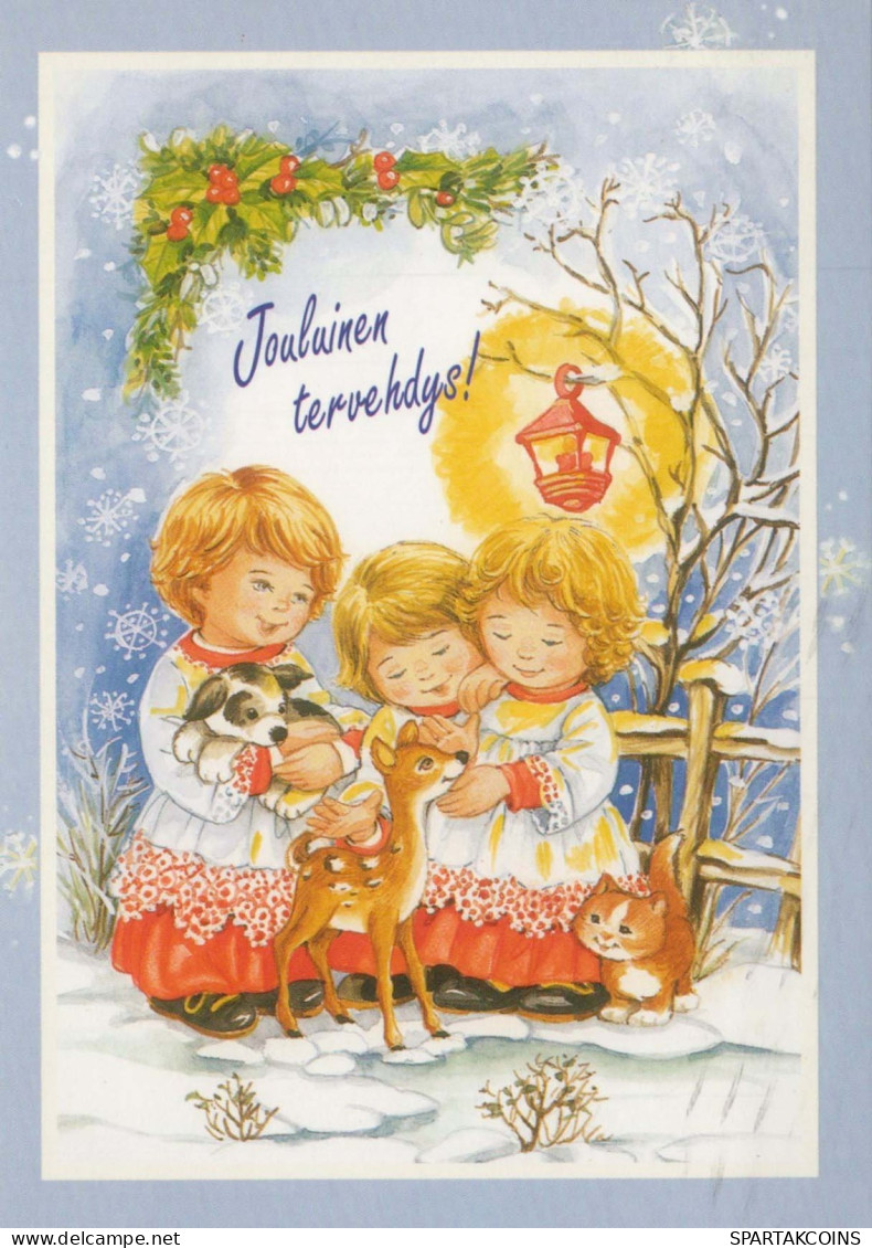 Buon Anno Natale BAMBINO Vintage Cartolina CPSM #PAW985.A - New Year