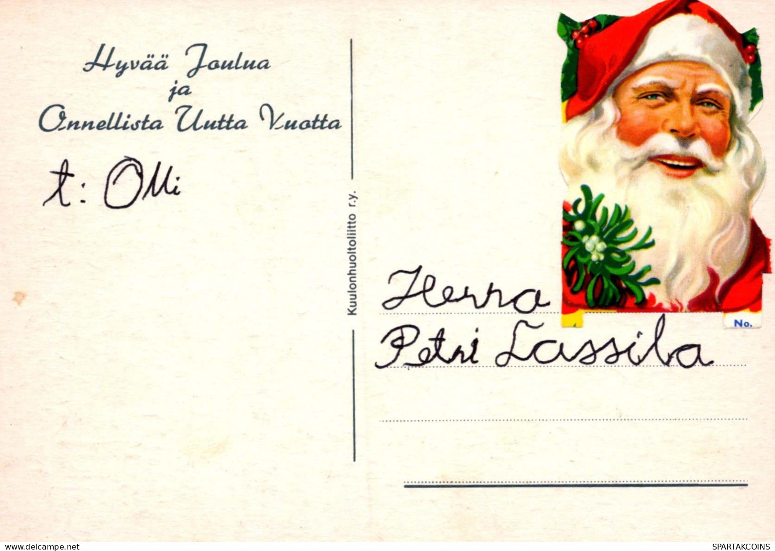 Feliz Año Navidad Vintage Tarjeta Postal CPSM #PAW874.A - New Year