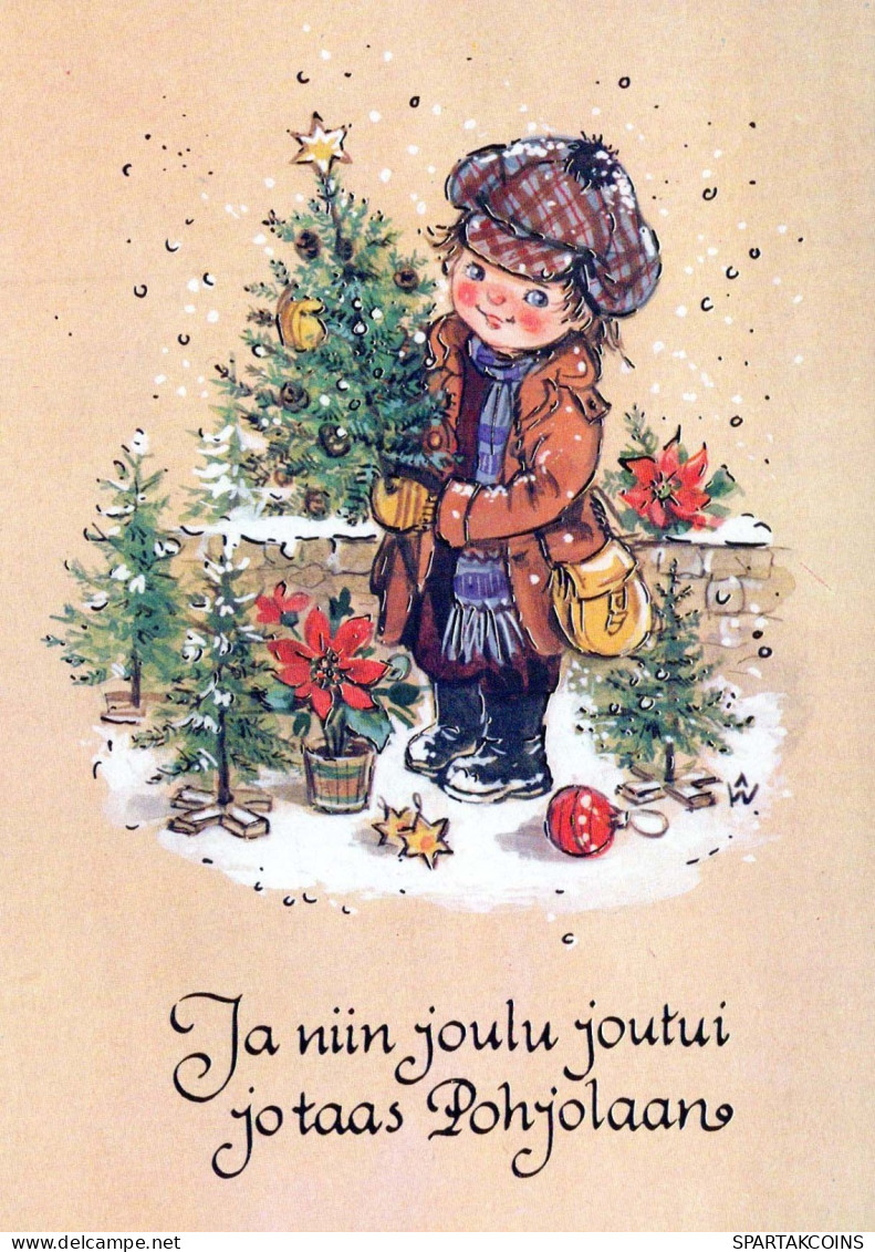 Happy New Year Christmas CHILDREN Vintage Postcard CPSM #PAW818.A - New Year