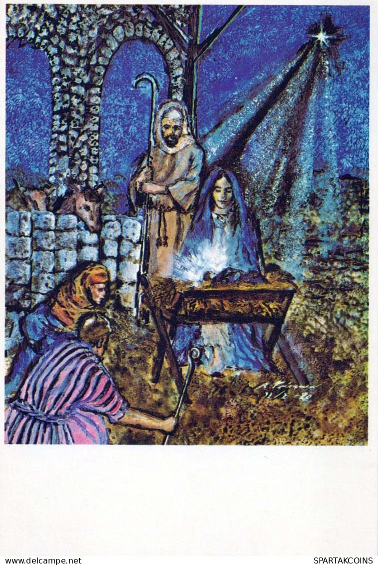 Virgen María Virgen Niño JESÚS Navidad Religión Vintage Tarjeta Postal CPSM #PBP693.A - Maagd Maria En Madonnas
