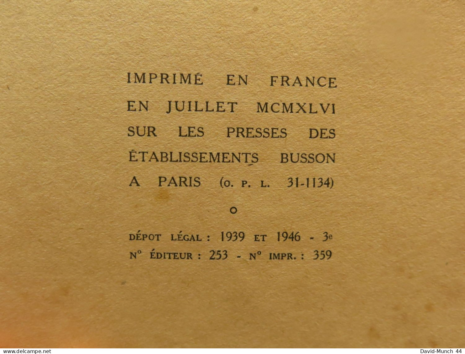 Rebecca de Daphné Du Maurier. Editions Albin Michel. 1946