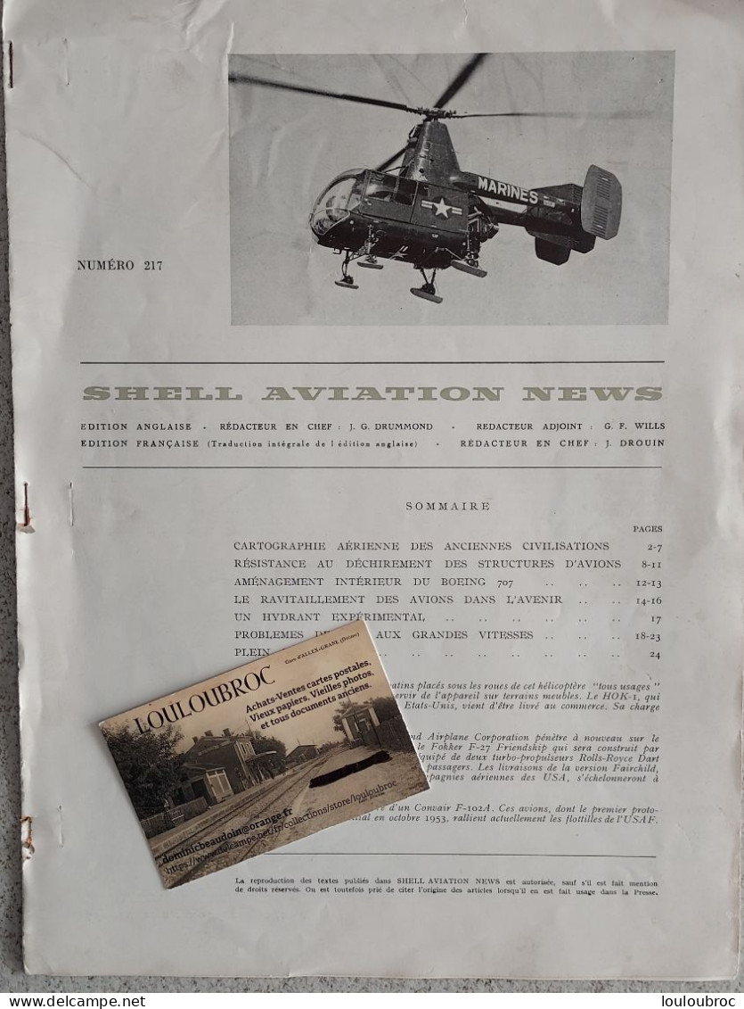 SHELL  AVIATION NEWS 1953 LIVRET DE 8 PAGES VOIR SOMMAIRE SUR 1er PHOTO - AeroAirplanes