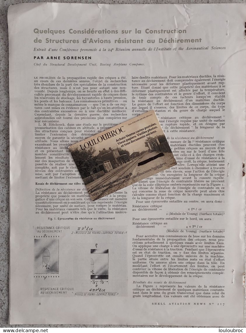 SHELL  AVIATION NEWS 1953 LIVRET DE 8 PAGES VOIR SOMMAIRE SUR 1er PHOTO - AeroAirplanes
