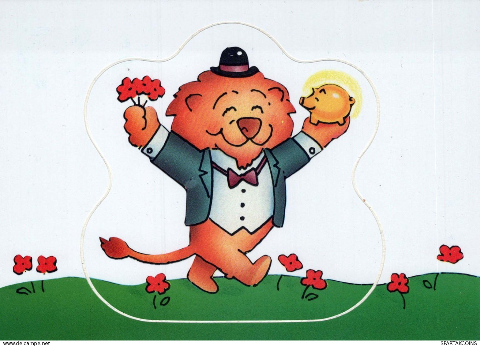 LION Tier Vintage Ansichtskarte Postkarte CPSM #PBS054.A - Löwen