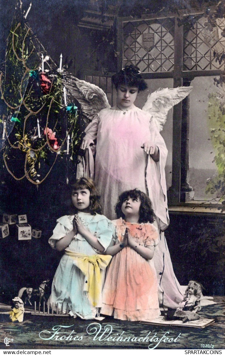 1905 ÁNGEL NAVIDAD Vintage Antiguo Tarjeta Postal CPA #PAG670.A - Angels