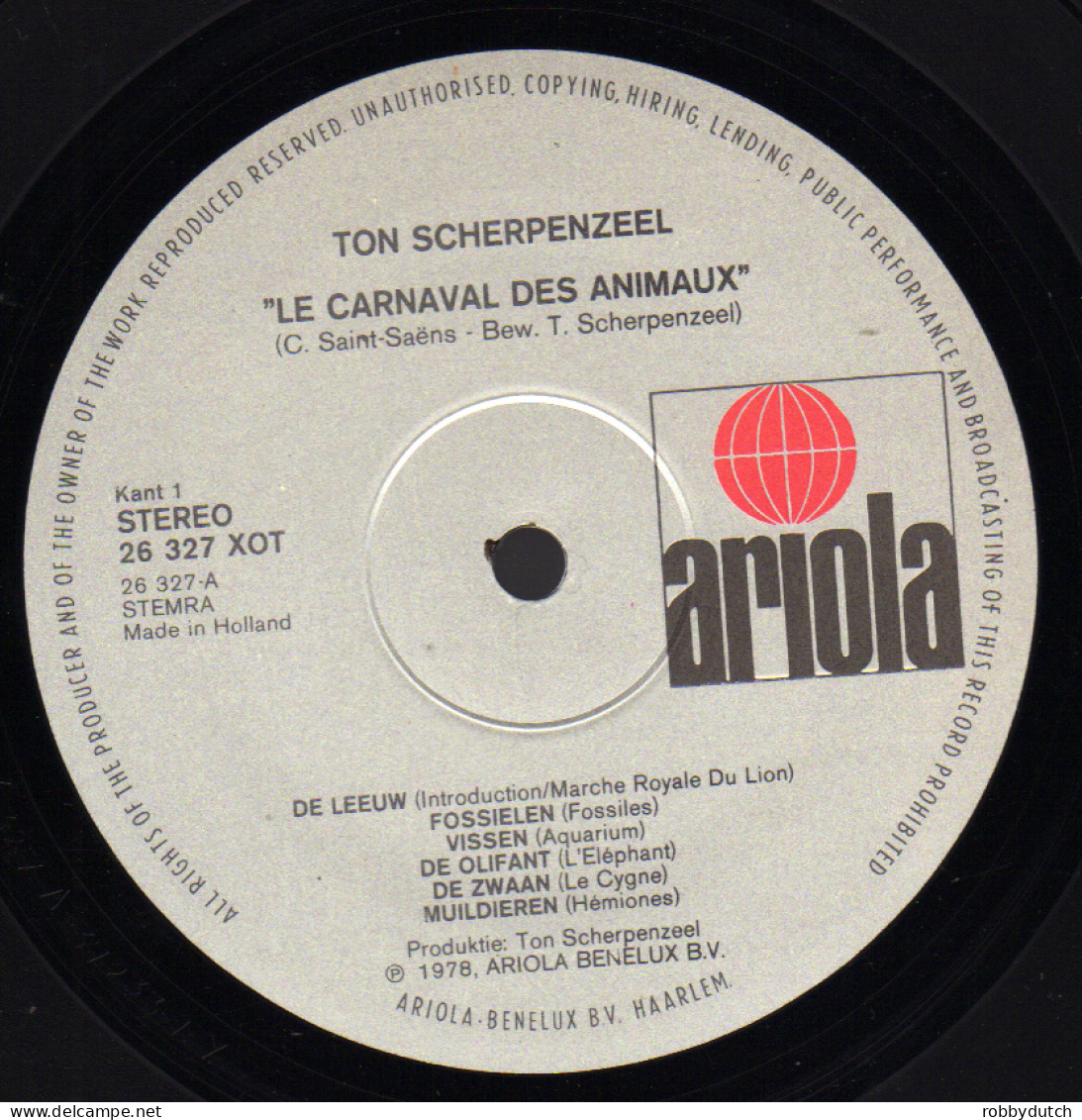 * LP *  TON SCHERPENZEEL (Kayak) - CARNAVAL DES ANIMAUX (Holland 1978 EX) - Strumentali