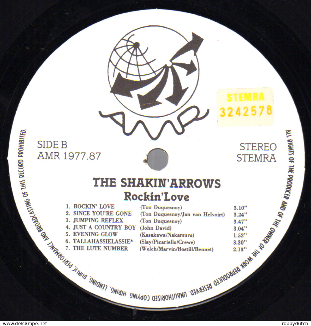 * LP *  THE SHAKIN' ARROWS - ROCKIN' LOVE (Holland 1987) - Rock