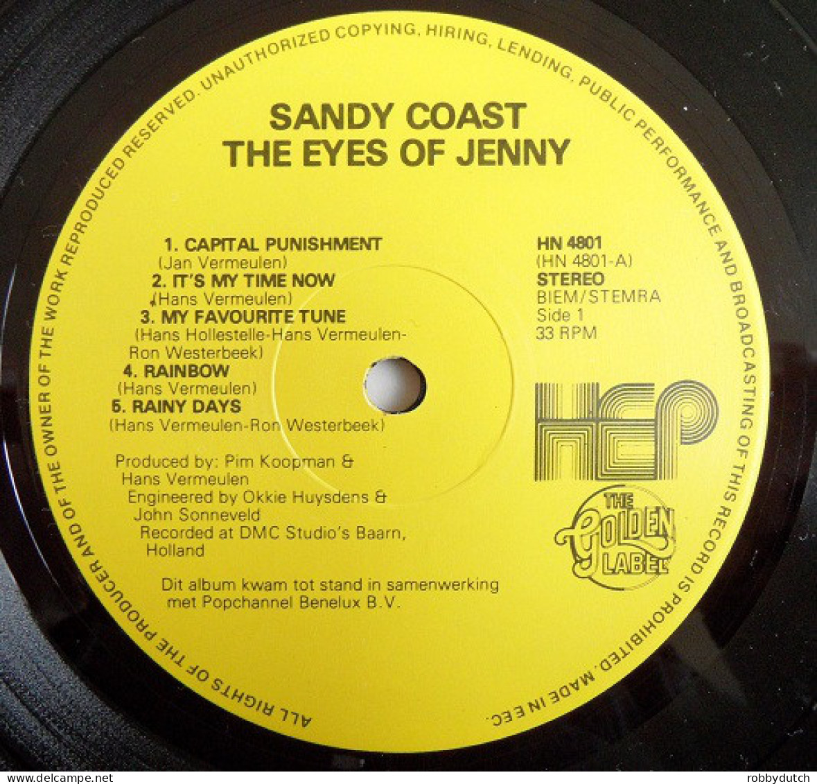 * LP *  SANDY COAST - THE EYES OF JENNY (Europe 1983 EX) - Rock