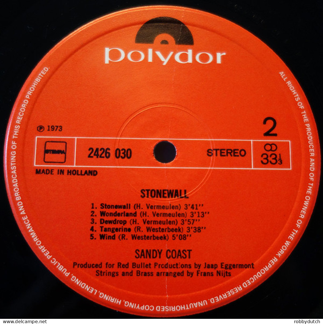 * LP *  SANDY COAST - STONE WALL (Holland 1973 EX-) - Disco & Pop