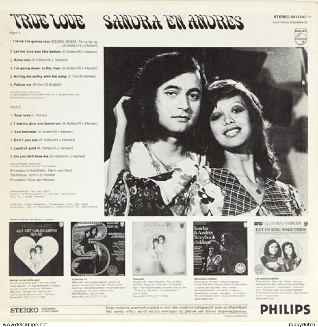 * LP *  SANDRA + ANDRES - TRUE LOVE (Holland 1973 EX-) - Disco, Pop