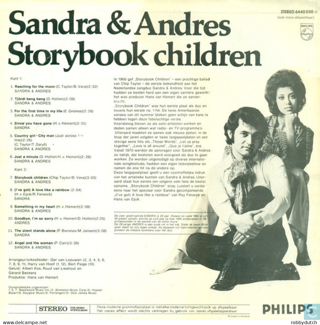 * LP *  SANDRA + ANDRES - STORYBOOK CHILDREN / HAPPY TOGETHER (Holland 1970 EX-) - Disco & Pop