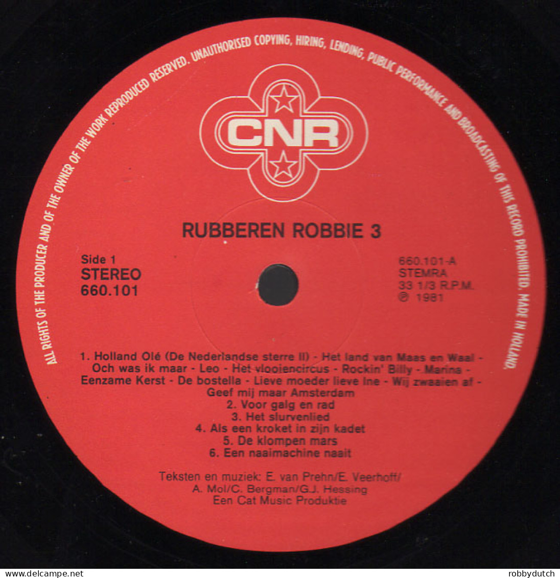 * LP *  RUBBEREN ROBBIE 3 (Holland 1981 EX-) - Otros - Canción Neerlandesa