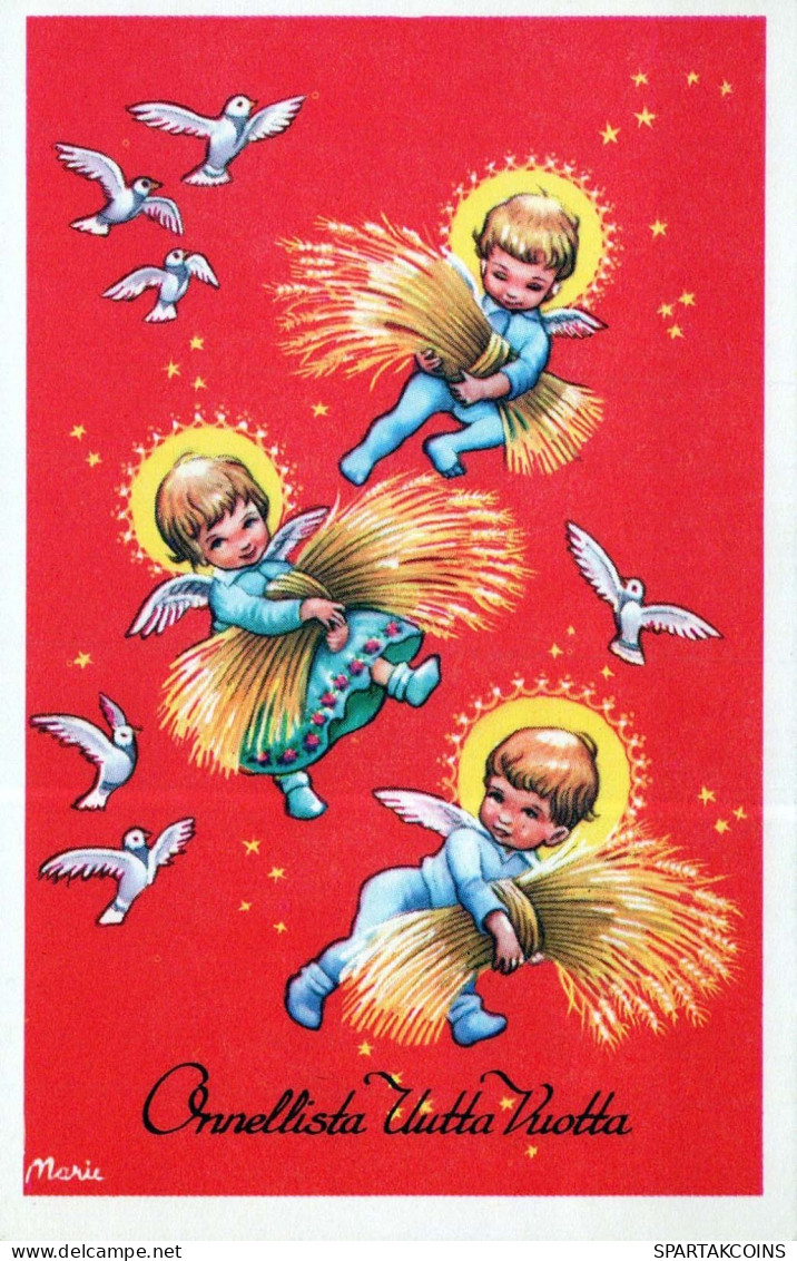 ANGE Noël Vintage Carte Postale CPSMPF #PKD758.A - Anges
