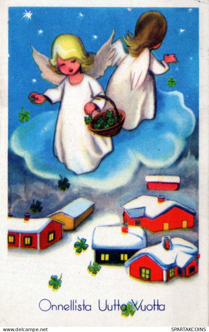 ANGE Noël Vintage Carte Postale CPSMPF #PKD248.A - Anges