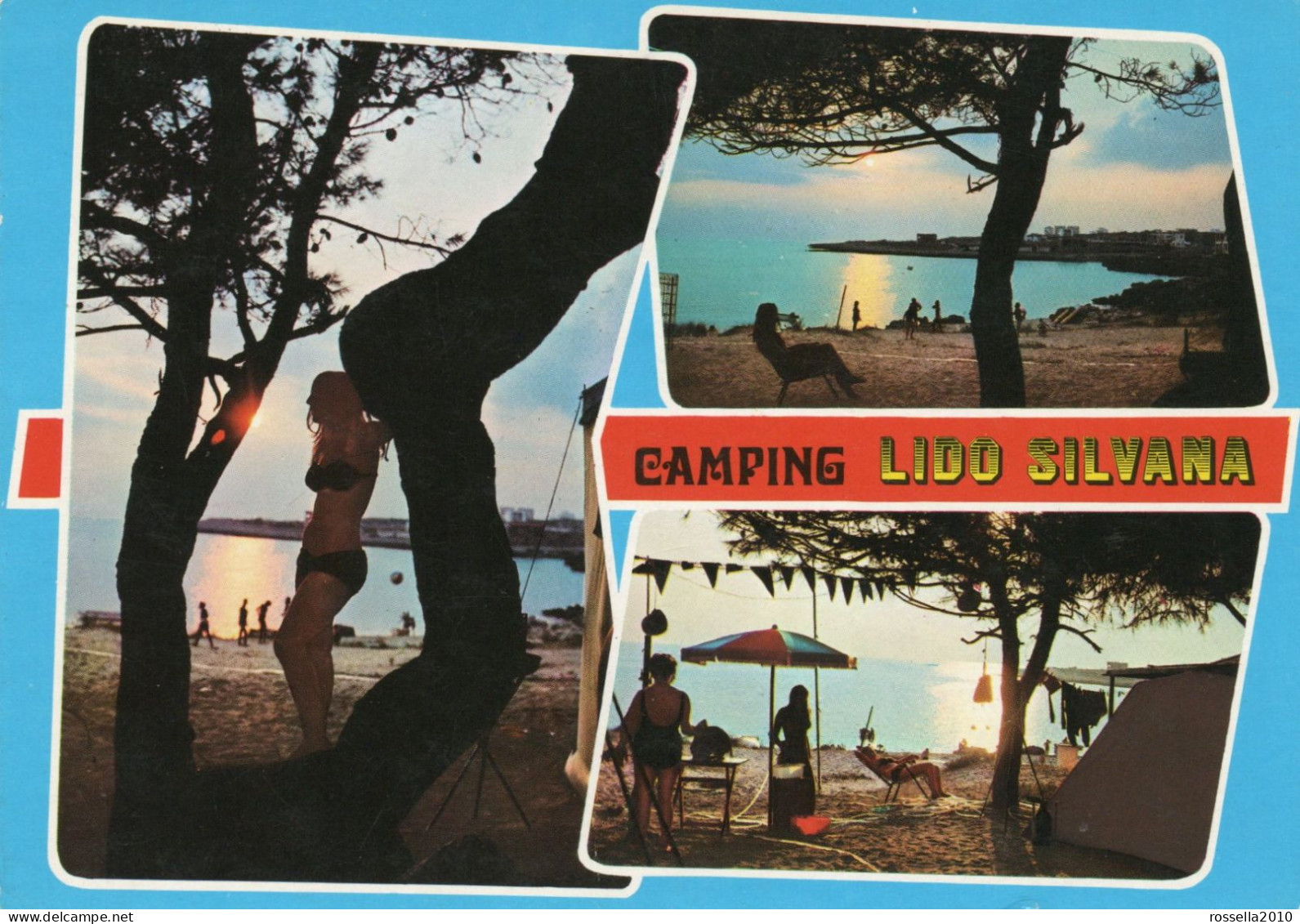 CARTOLINA ITALIA TARANTO MARINA DI PULSANO CAMPING LIDO SILVANA Italy Postcard ITALIEN Ansichtskarten - Taranto