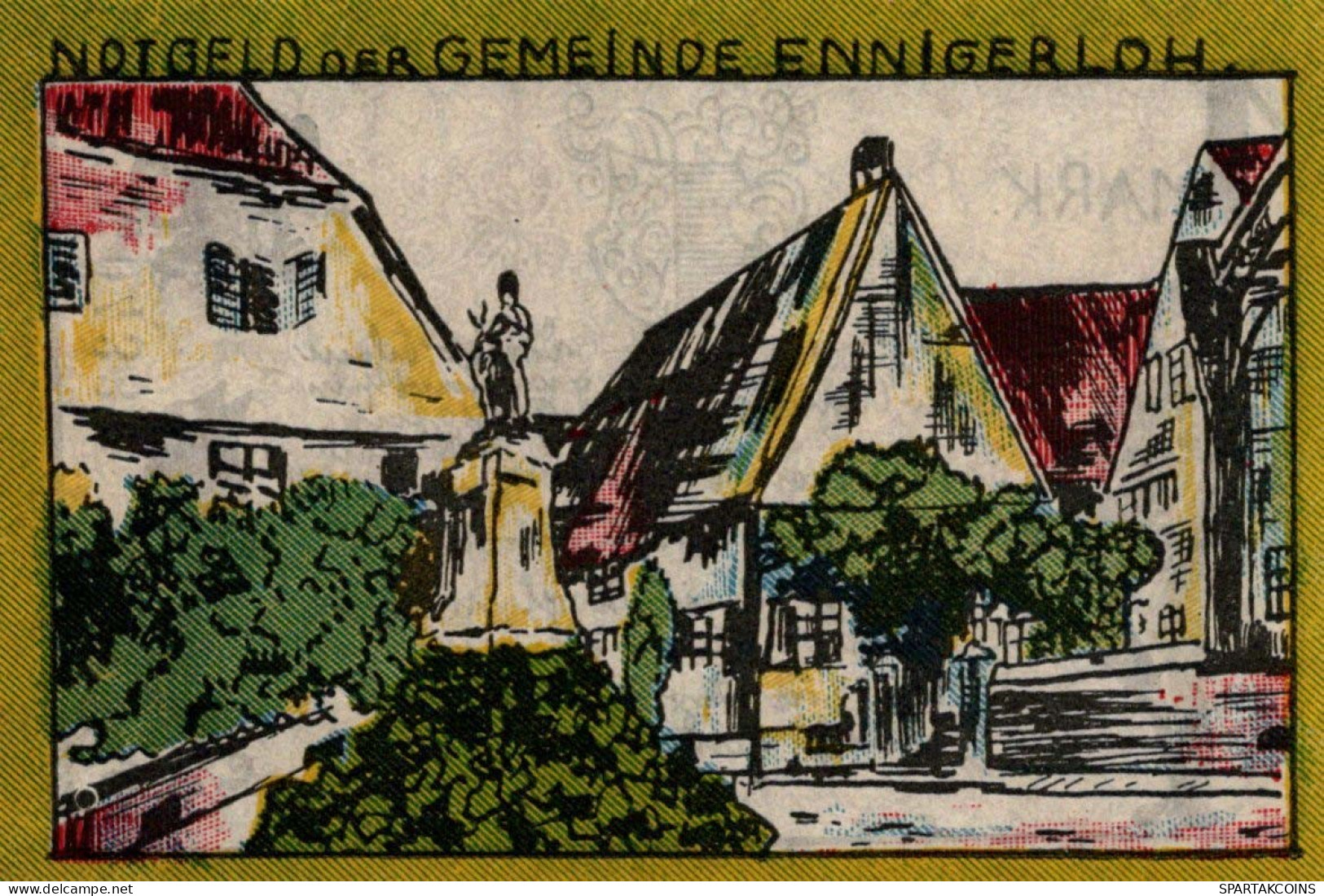 1 MARK 1921 Stadt ENNIGERLOH Westphalia UNC DEUTSCHLAND Notgeld Banknote #PB254 - Lokale Ausgaben
