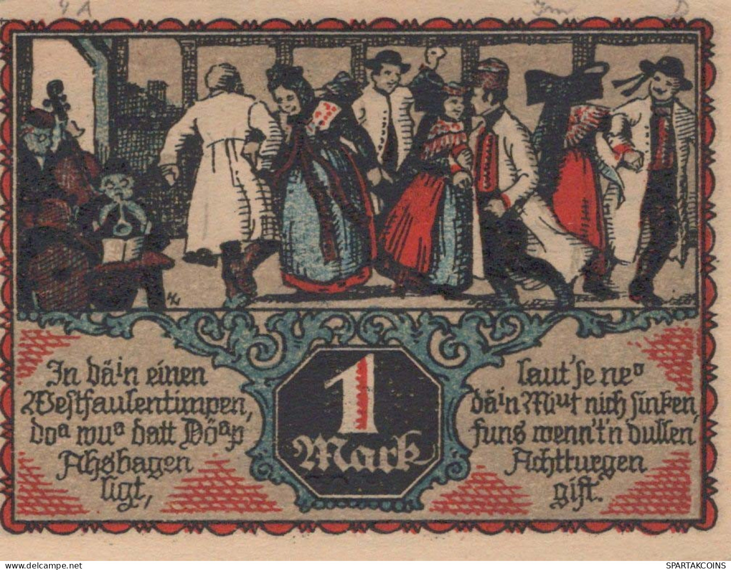 1 MARK 1921 Stadt EISBERGEN Westphalia UNC DEUTSCHLAND Notgeld Banknote #PA519 - Lokale Ausgaben
