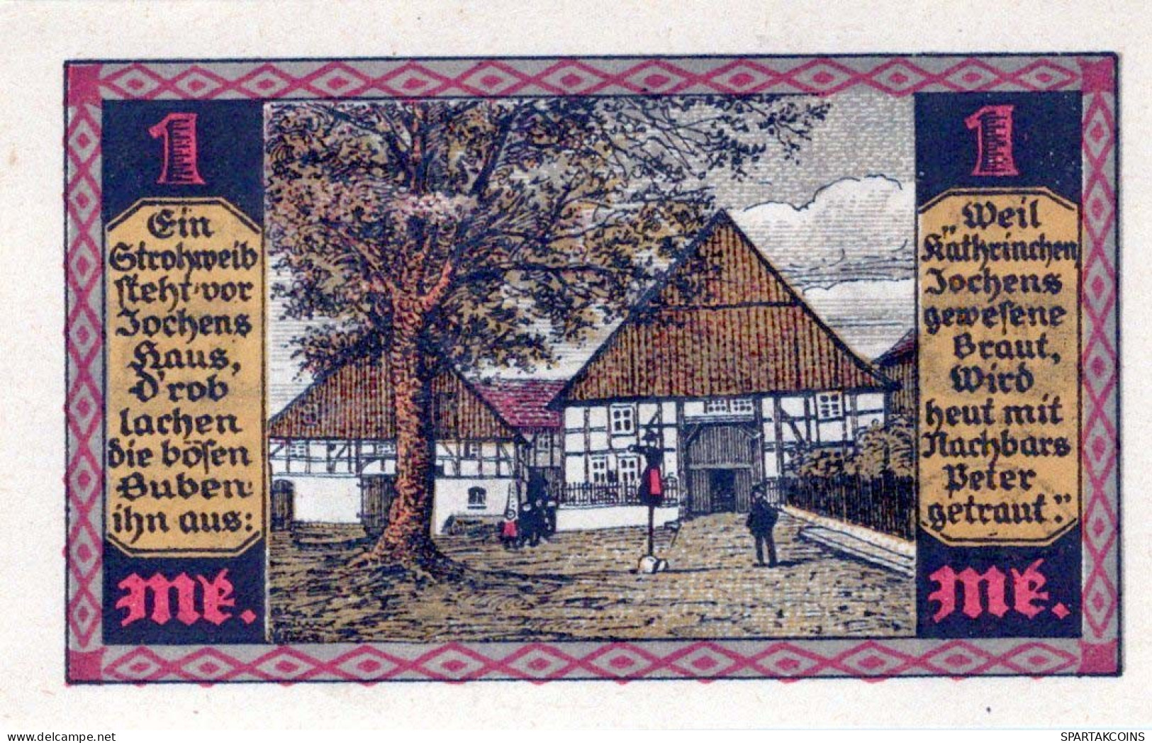 1 MARK 1921 Stadt DRENKE Westphalia UNC DEUTSCHLAND Notgeld Banknote #PA497 - Lokale Ausgaben