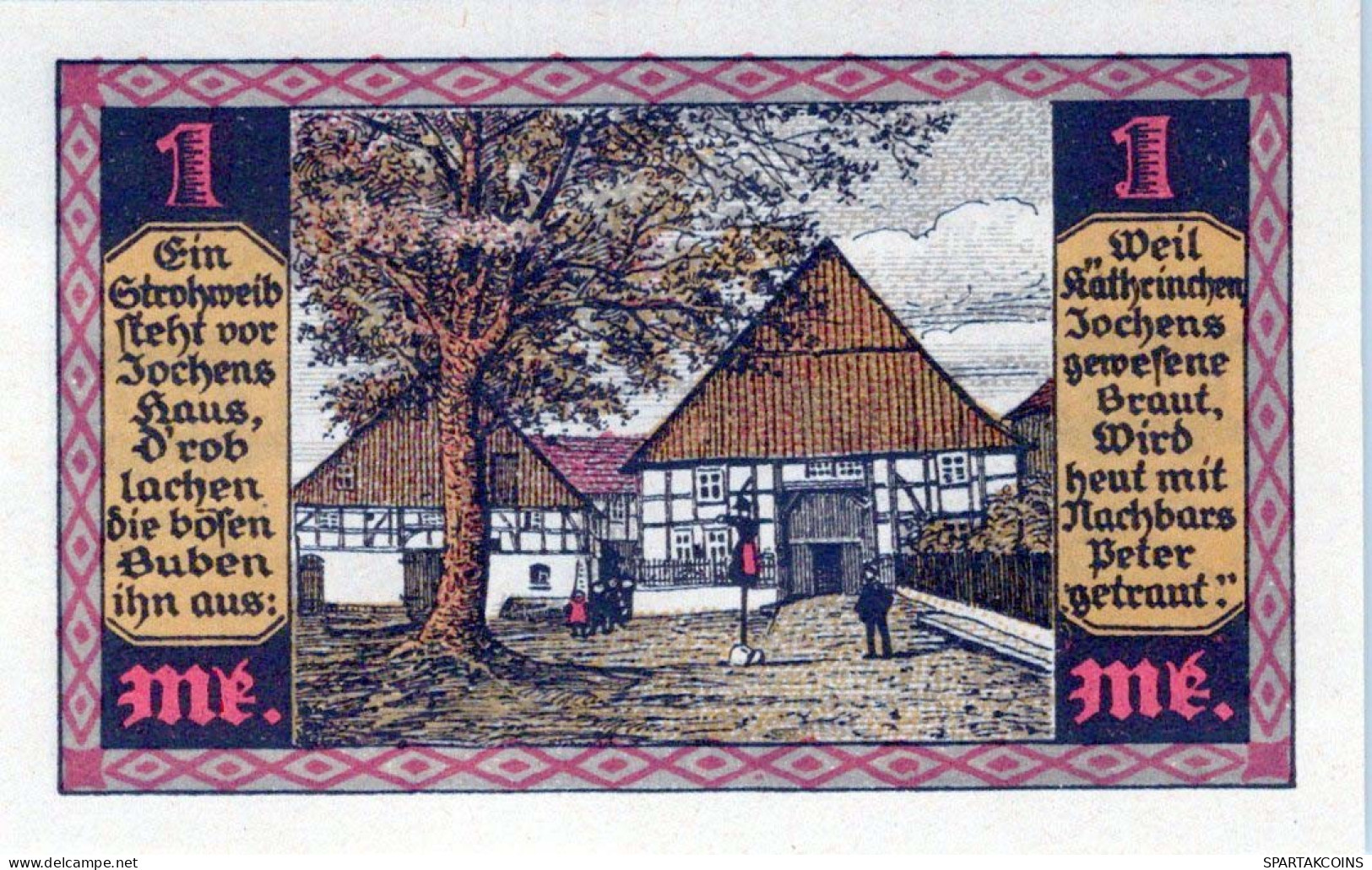 1 MARK 1921 Stadt DRENKE Westfalia UNC DEUTSCHLAND #PI043 - Lokale Ausgaben