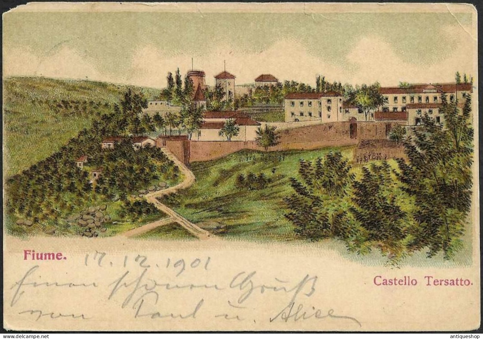 Croatia-----Trsat (Fiume)-----old Postcard - Croazia