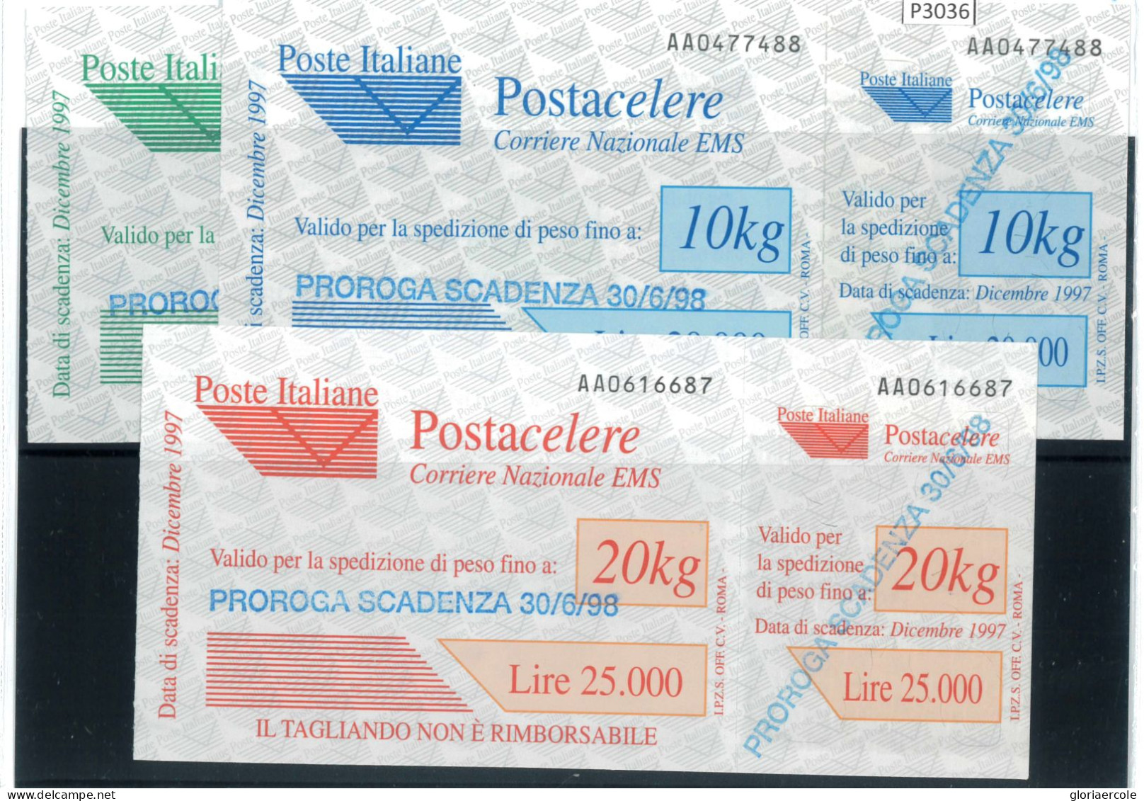 P3036- ITALIA REPUBBLICA POSTA CELERE 1A/3A NUOVI PERFETTI - 1991-00: Nieuw/plakker