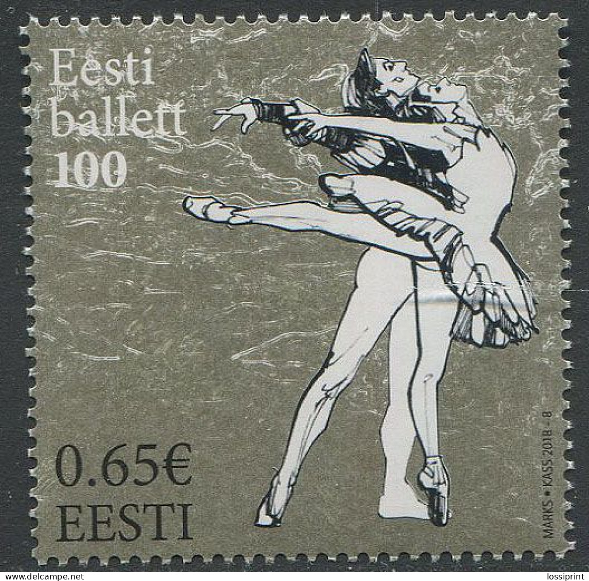 Estonia:Unused Stamp Estonian Ballet 100, 2018, MNH - Estonie