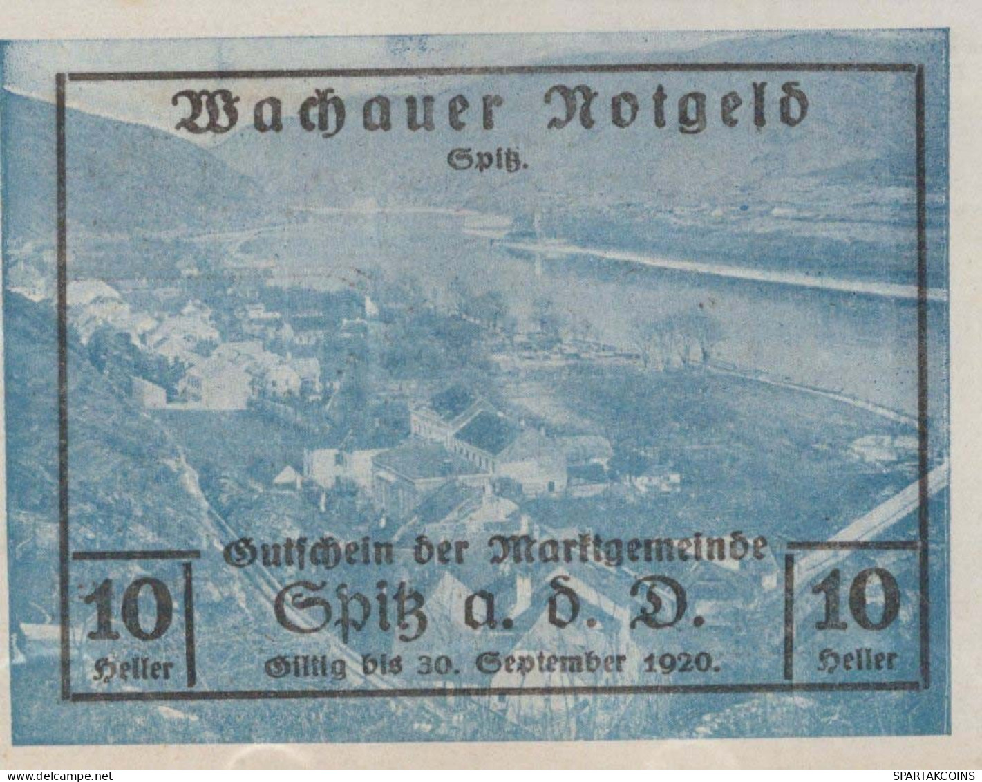 10 HELLER 1918-1921 Stadt WACHAU Niedrigeren Österreich Notgeld #PD923 - [11] Local Banknote Issues