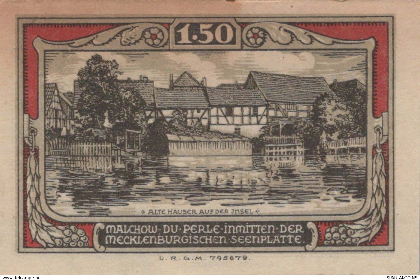1.5 MARK 1921.Stadt MALCHOW Mecklenburg-Schwerin UNC DEUTSCHLAND Notgeld #PI715 - [11] Local Banknote Issues