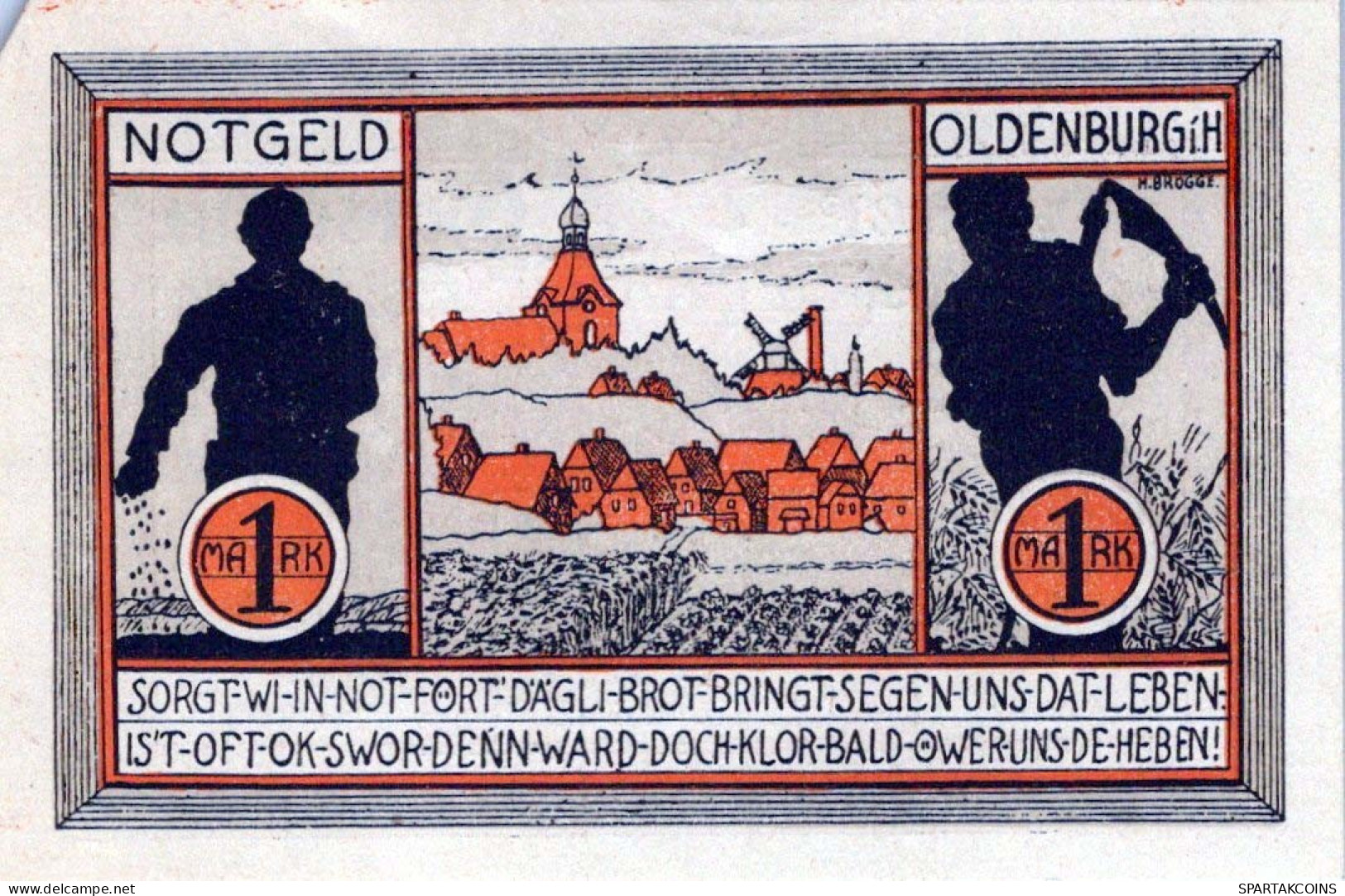 1 MARK 1922 Stadt OLDENBURG IN HOLSTEIN Schleswig-Holstein DEUTSCHLAND #PF508 - [11] Local Banknote Issues
