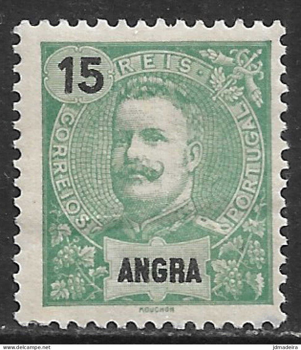 Angra – 1898 King Carlos 15 Réis Mint Stamp - Angra