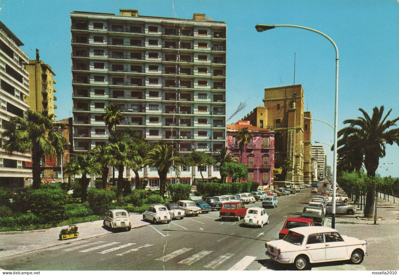 CARTOLINA AUTOMOBILI ITALIA TARANTO LUNGOMARE V.EMANUELE III Italy Postcard ITALIEN Ansichtskarten - Taranto